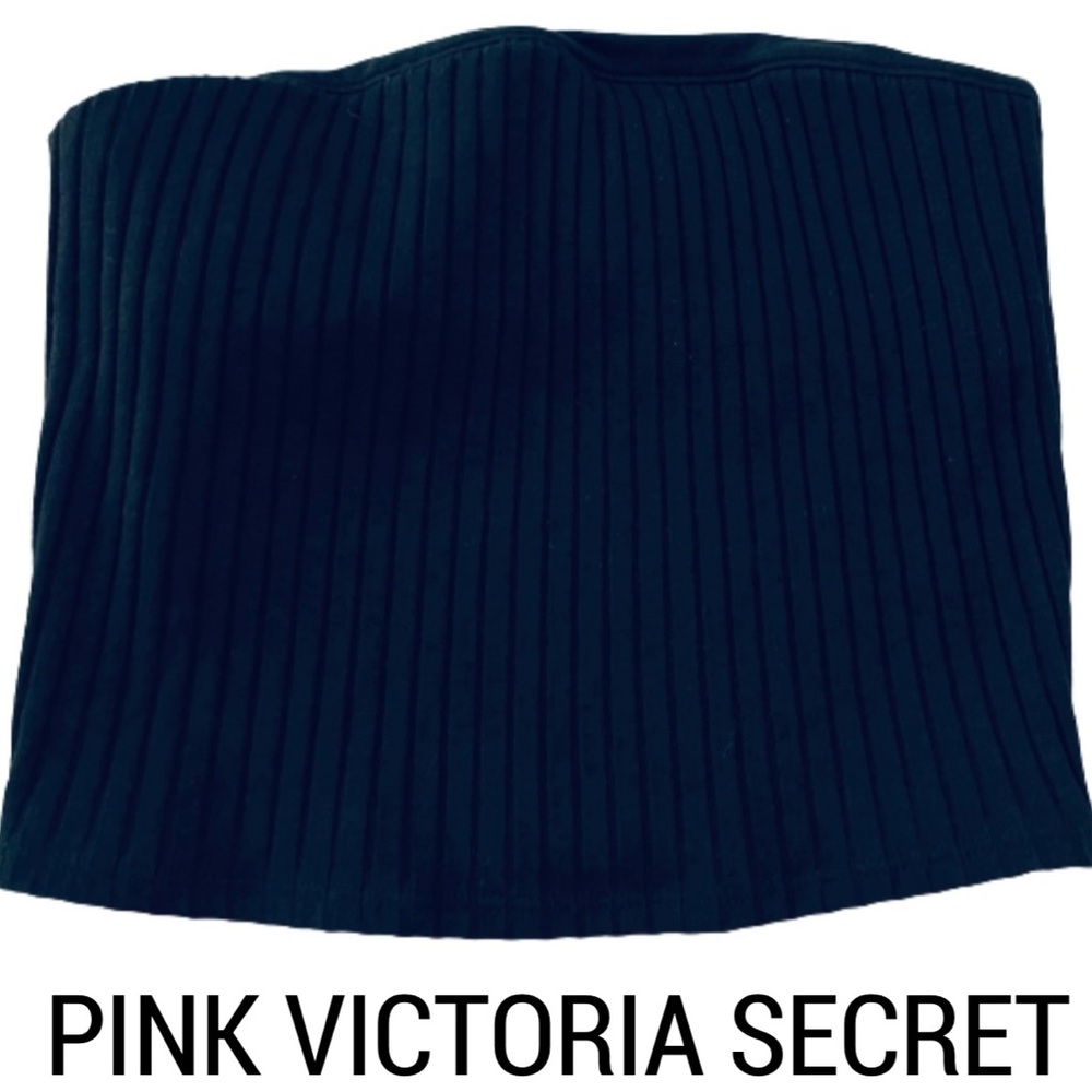 Pink Victoria secret crop top black size XS